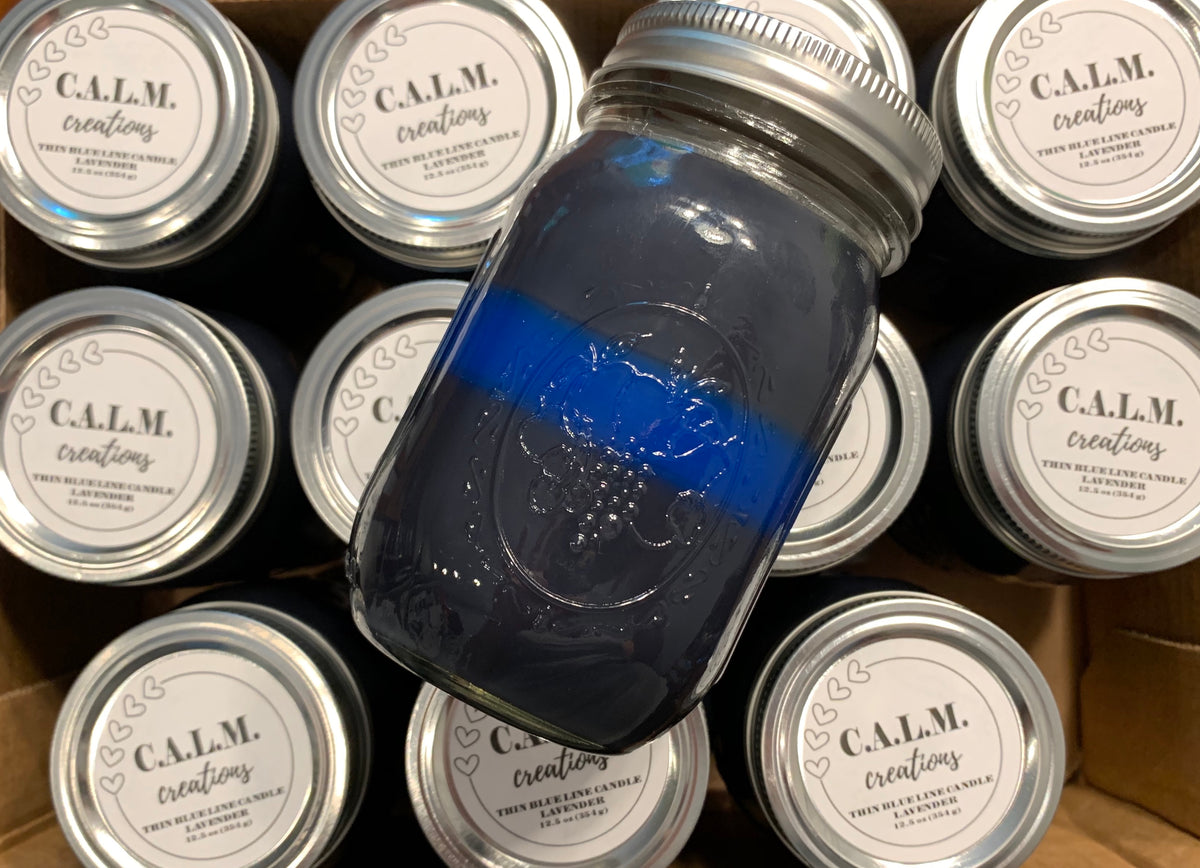 Mason Jar - Thin Blue Line, 16oz - Thin Blue Line USA