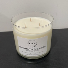 Load image into Gallery viewer, PEPPERMINT & EUCALYPTUS 3-Wick Soy Candle