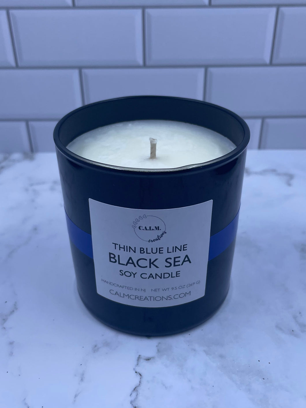 Thin Blue Line Soy Candle