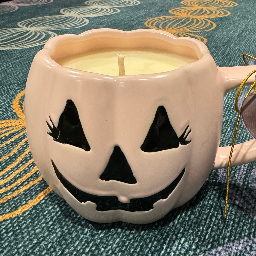 Pink Jack-O'-Lantern Soy Candle