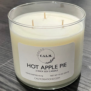 HOT APPLE PIE 3-Wick Soy Candle