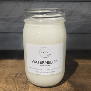 WATERMELON Large Jar Soy Candle