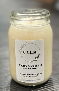 VERY VANILLA Large Jar Soy Candle