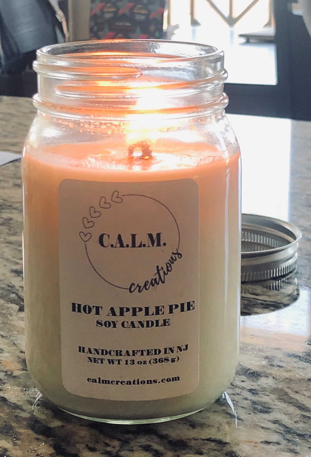 HOT APPLE PIE Large Jar Soy Candle