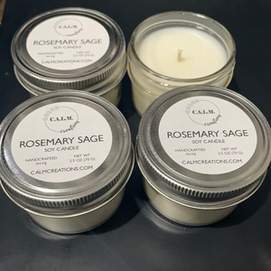 ROSEMARY SAGE Small Jar Soy Candle