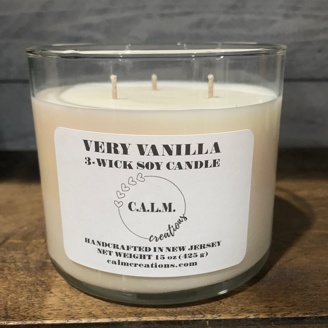 VERY VANILLA 3-Wick Soy Candle