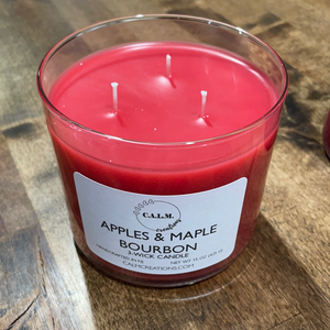 APPLES & MAPLE BOURBON 3-Wick Candle