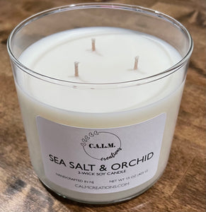 SEA SALT & ORCHID 3-Wick Soy Candle